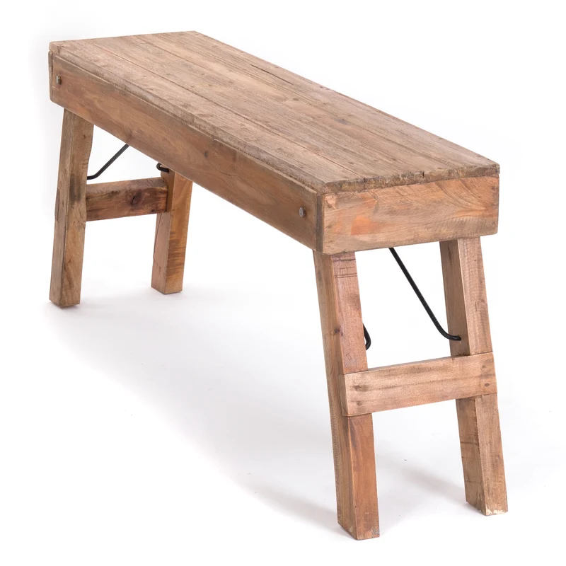 KÜCHENBANK "ALDO" | faltbar, 112x48x28 cm (LxHxB) | Holzbank | Farbe: 01 natur-vintage