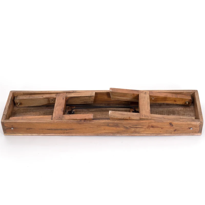 KÜCHENBANK "ALDO" | faltbar, 112x48x28 cm (LxHxB) | Holzbank | Farbe: 01 natur-vintage