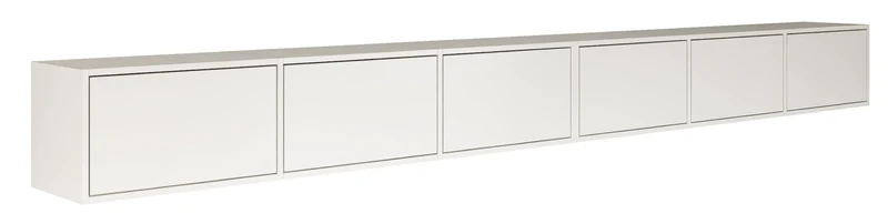 Hängender TV-Schrank Framme mit sechs Klappen, 300 cm, weiß