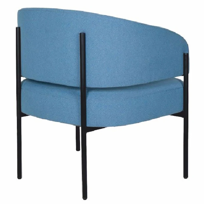 Casa Padrino Luxus Wohnzimmer & Hotel Sessel Blau / Schwarz 72 cm - Luxus Möbel