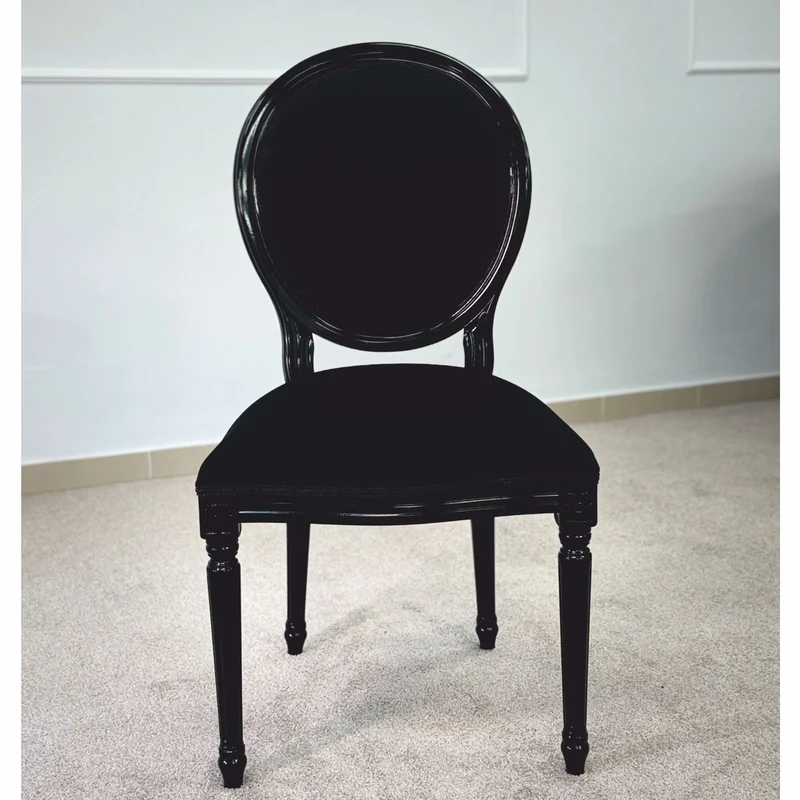 Casa Padrino Luxus Barock Esszimmer Stuhl Schwarz H. 98 cm - Barockstil Möbel