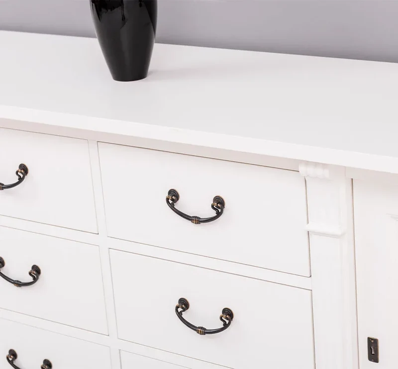Großes Sideboard aus Massivholz im Landhausstil mit 6 Schubladen