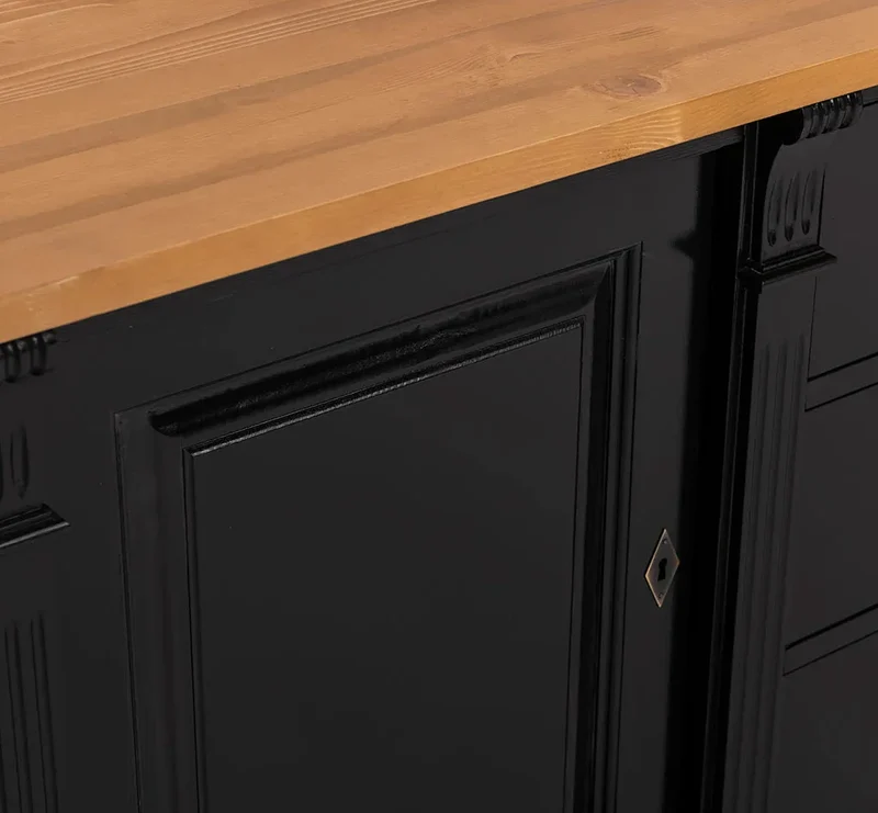 Großes Sideboard aus Massivholz im Landhausstil mit 6 Schubladen