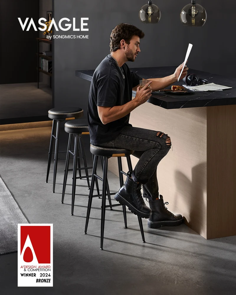 2er-Set Barhocker – Luxus-Küchenstühle – Verstellbare Beine