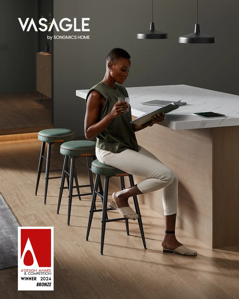 2er-Set Barhocker – Luxus-Küchenstühle – Verstellbare Beine
