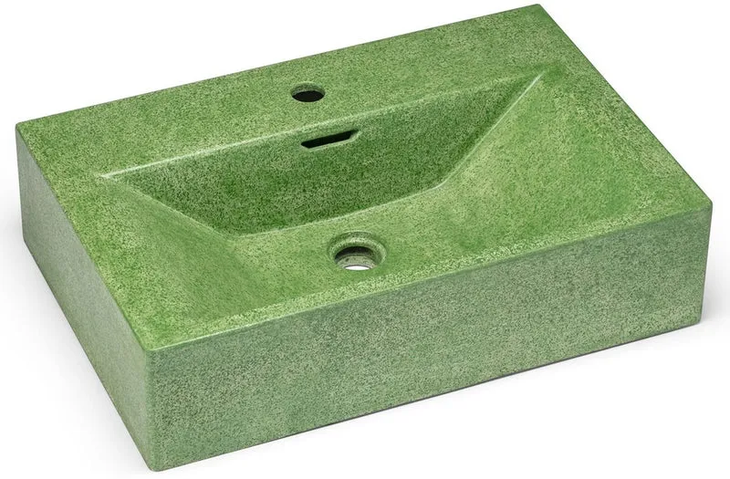 Casa Padrino Luxus Beton Waschbecken Matt Grün 60 cm