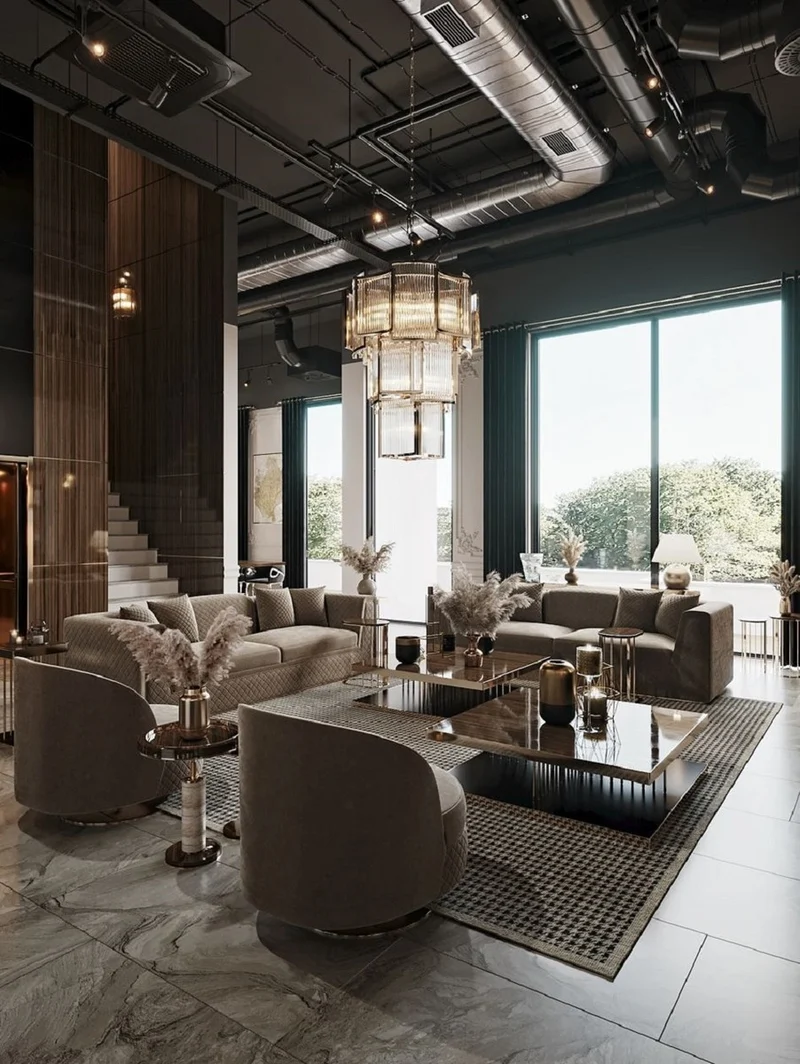 Casa Padrino Luxus Wohnzimmer & Hotel Sofa Grau / Gold 260 cm