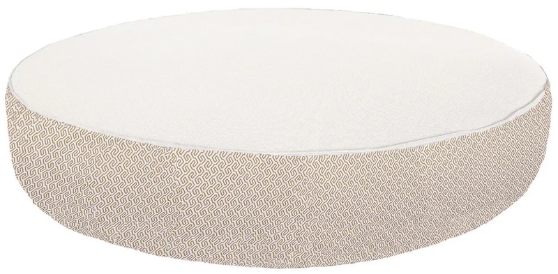 Casa Padrino Luxus Gartenliege - Poolliege Weiß / Beige Ø 180 cm
