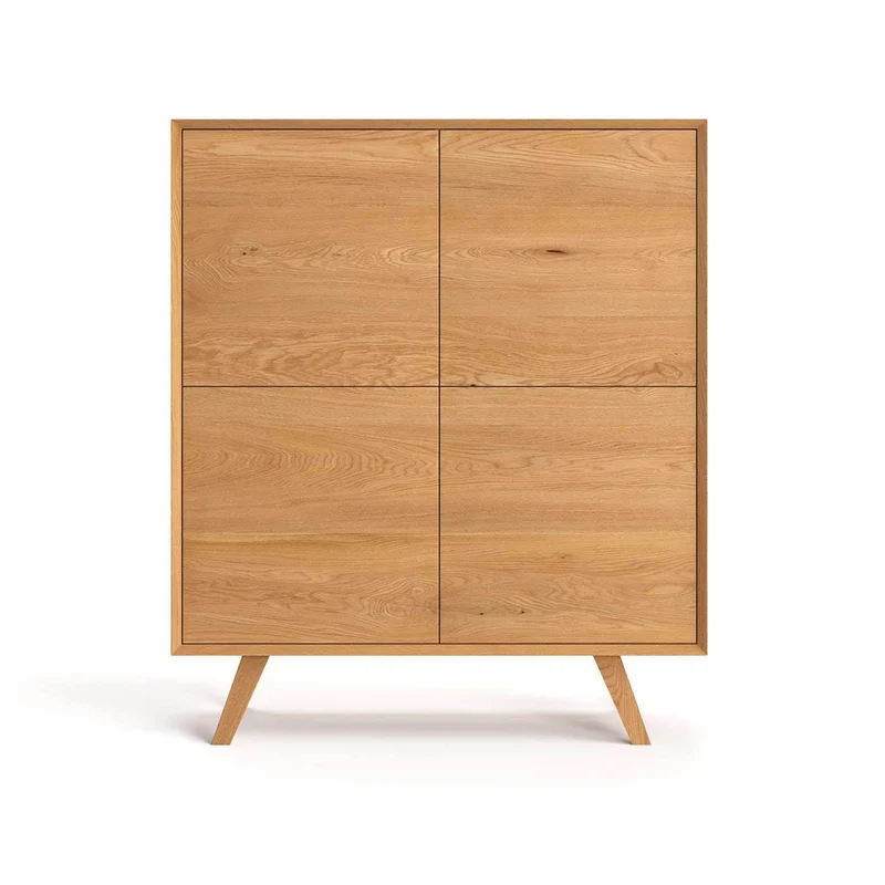 Sideboard aus massiver Eiche | Viertürige Kommode Quatro