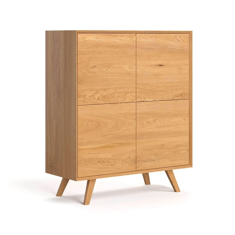 Sideboard aus massiver Eiche | Viertürige Kommode Quatro
