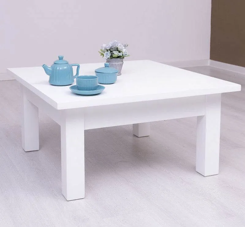 Quadratischer Couchtisch aus Massivholz