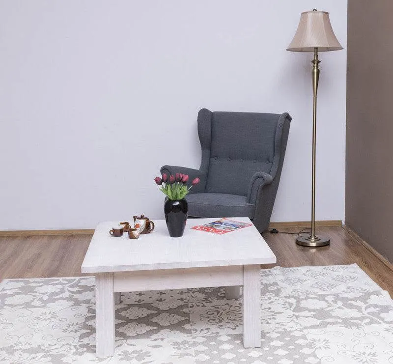 Quadratischer Couchtisch aus Massivholz