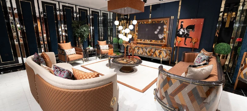 Casa Padrino Luxus Art Deco Beistelltisch Grau / Mehrfarbig / Gold - Massivholz Wohnzimmer Beistelltisch - Art Deco Wohnzimmer Möbel - Luxus Wohnzimmer Möbel