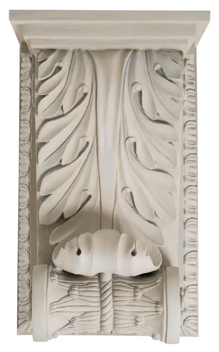 Casa Padrino Luxus Barock Wandkonsole Sandfarben 51 x 36 x H. 84 cm - Prunkvolle Wanddeko Konsole im Barockstil - Barock Wanddeko - Barock Möbel