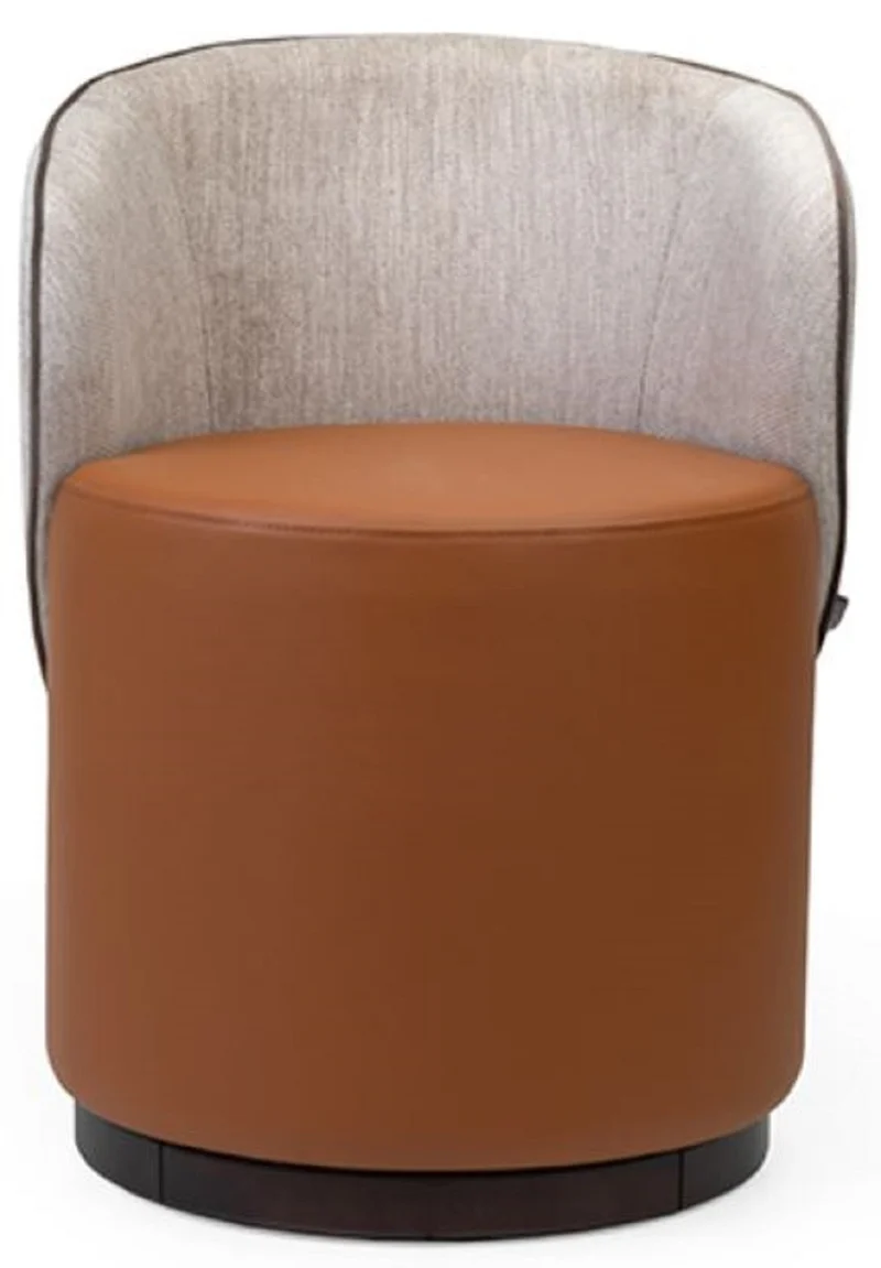 Casa Padrino Luxus Hocker Braun / Grau H. 78,5 cm - Luxus Wohnzimmer & Hotel Möbel