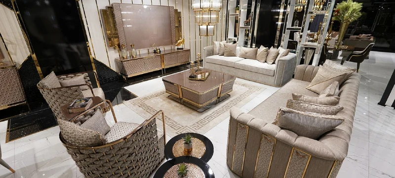 Casa Padrino Luxus Beistelltisch Grau / Gold - Quadratischer Wohnzimmer Beistelltisch - Wohnzimmer Möbel - Hotel Möbel - Luxus Möbel