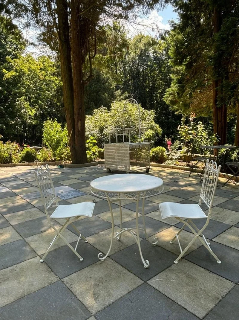 Casa Padrino Jugendstil Metall Garten Möbel Set Weiß - Barock & Jugendstil Garten Möbel