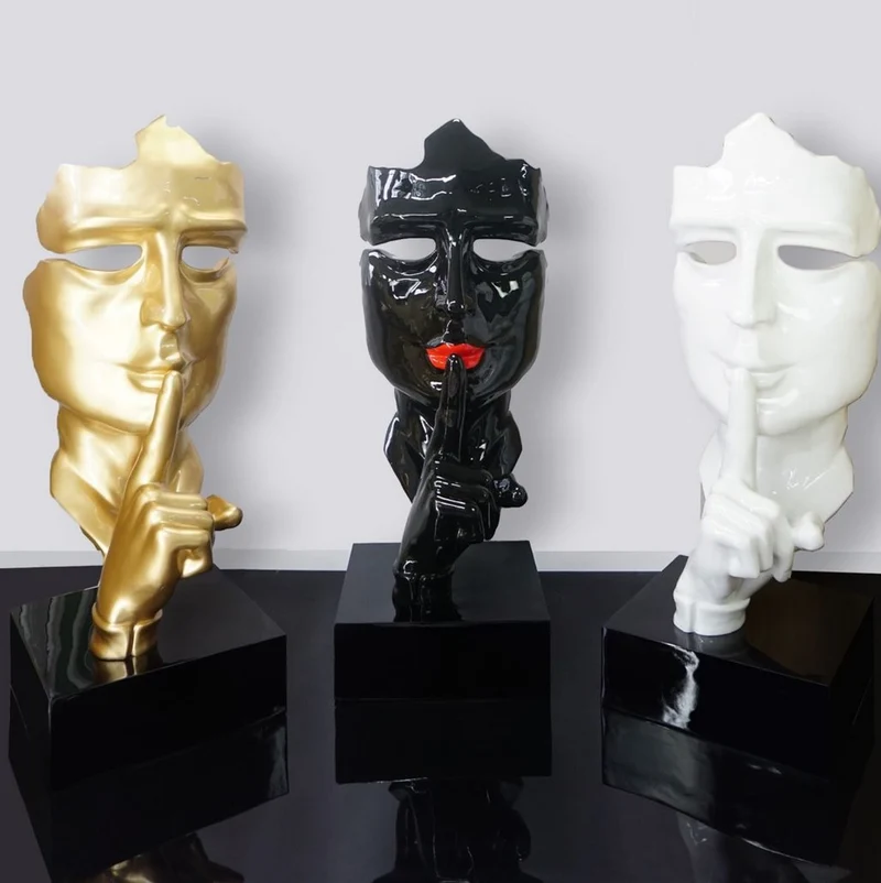 Casa Padrino XXL Deko Skulptur Schwarz / Rot H. 190 cm