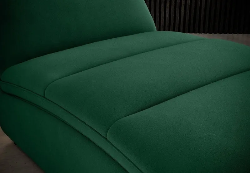 Casa Padrino Luxus Chaiselongue mit Kopfkissen Grün 85 x 170 x H. 92 cm - Wohnzimmer Liegesessel - Relexliege - Recamiere - Wohnzimmer Möbel - Luxus Möbel