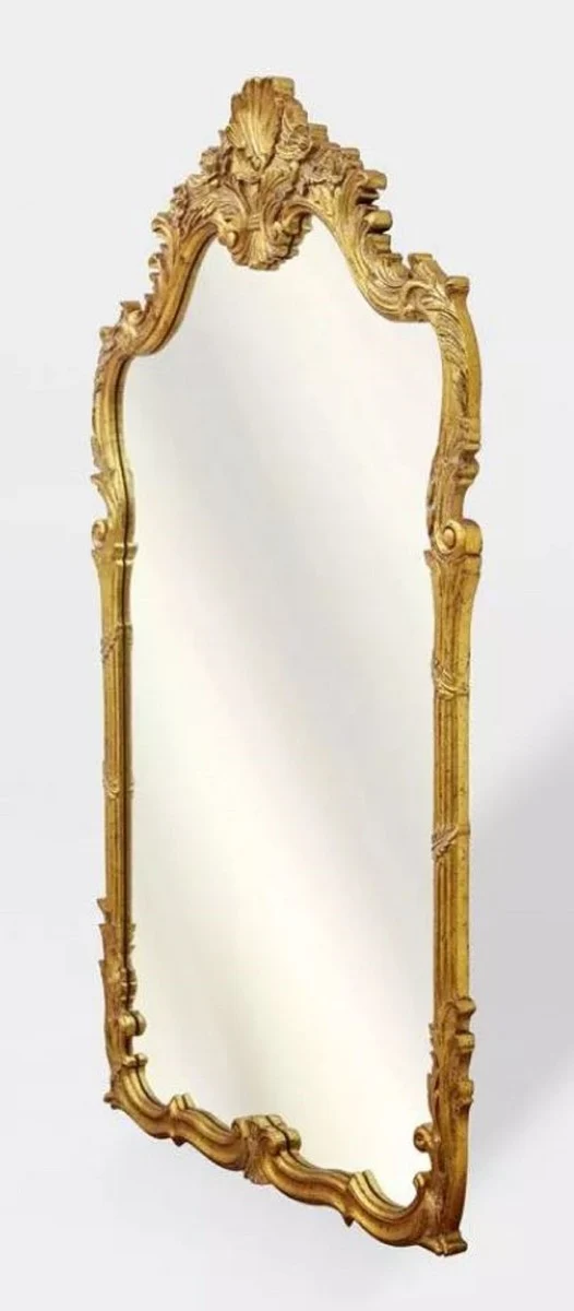 Casa Padrino Luxus Barock Spiegel Gold - Hangefertigter Barockstil Wandspiegel - Luxus Möbel im Barockstil - Prunkvolle Barock Möbel - Edel & Prunkvoll