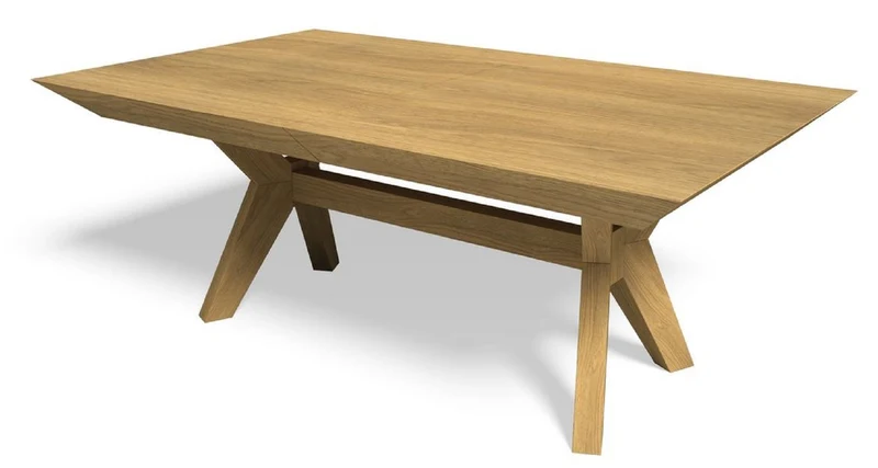 Casa Padrino Luxus Esstisch Naturfarben 190-382 x 110 x H. 77 cm - Ausziehbarer Massivholz Küchentisch - Esszimmer Möbel - Massivholz Möbel - Luxus Möbel