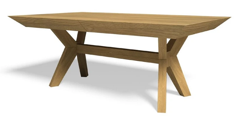 Casa Padrino Luxus Esstisch Naturfarben 190-382 x 110 x H. 77 cm - Ausziehbarer Massivholz Küchentisch - Esszimmer Möbel - Massivholz Möbel - Luxus Möbel
