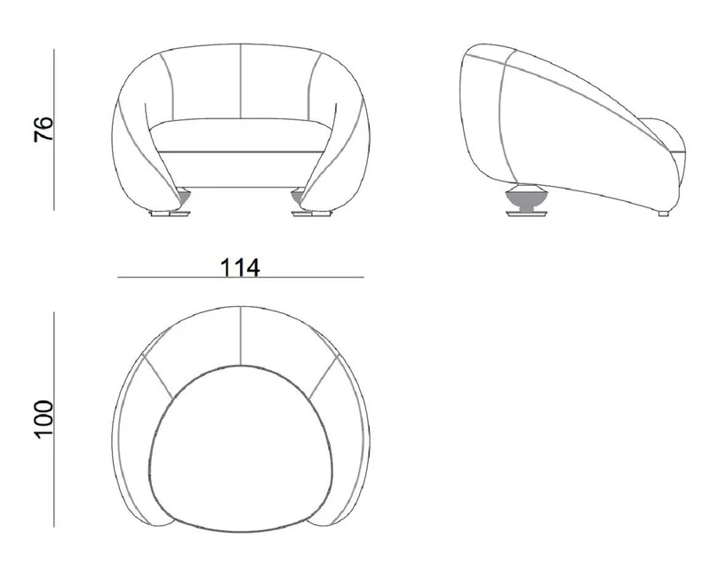 Casa Padrino Luxus Sessel Hellgrau / Kupfer 114 x 100 x H. 76 cm - Wohnzimmer Sessel - Hotel Sessel - Wohnzimmer Möbel - Hotel Möbel - Luxus Möbel - Luxus Einrichtung