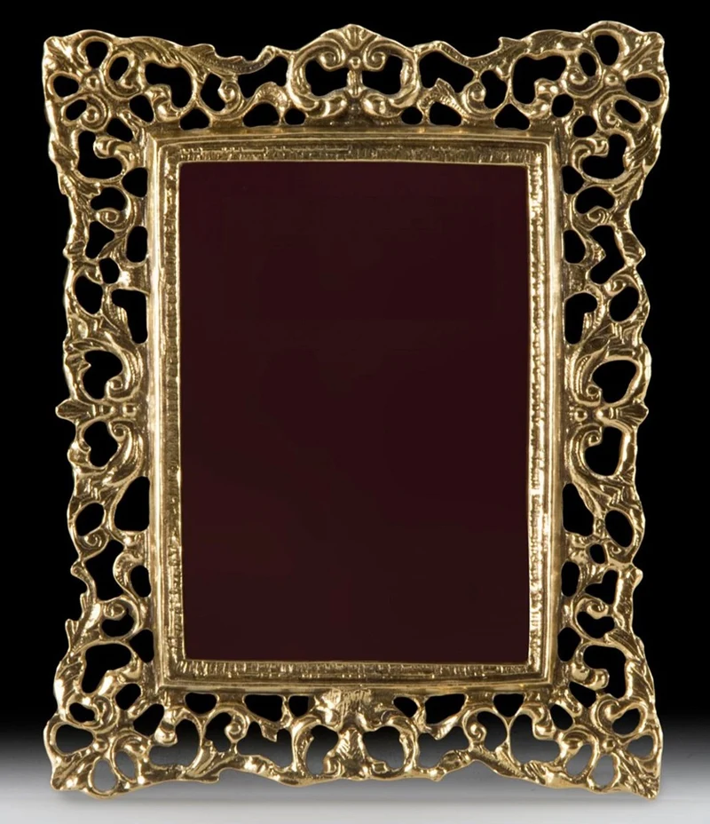 Casa Padrino Luxus Barock Bilderrahmen Gold 18 x H. 23 cm - Handgefertigter Barockstil Bronze Bilderrahmen - Barock Deko Accessoires - Edel & Prunkvoll