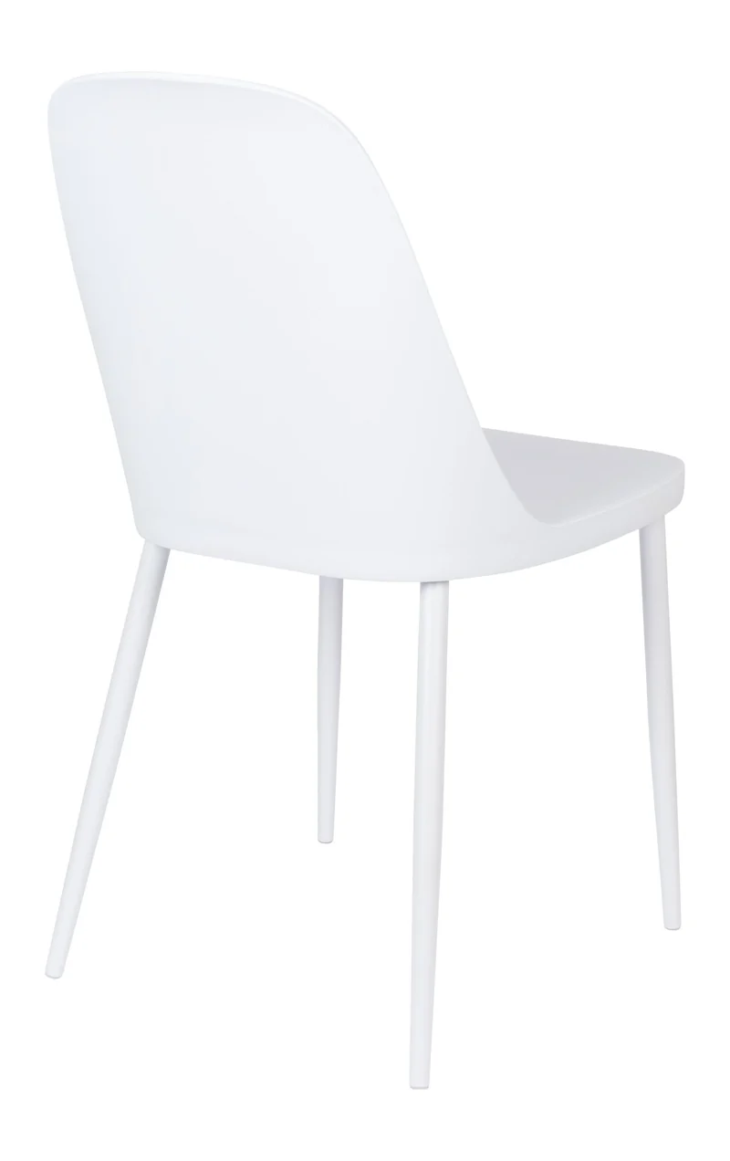 Esszimmerstuhl Pip im 2er-Set, All White mit Metallgestell
