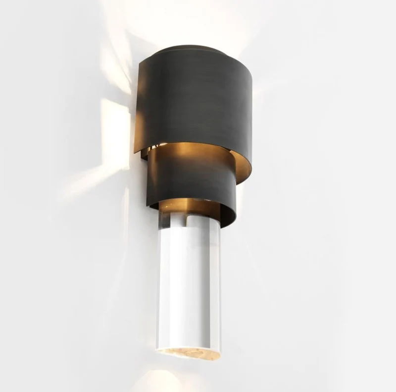 Casa Padrino Wohnzimmer Wandlampe Bronze 15 x 10 x H. 37 cm - Luxus Qualität