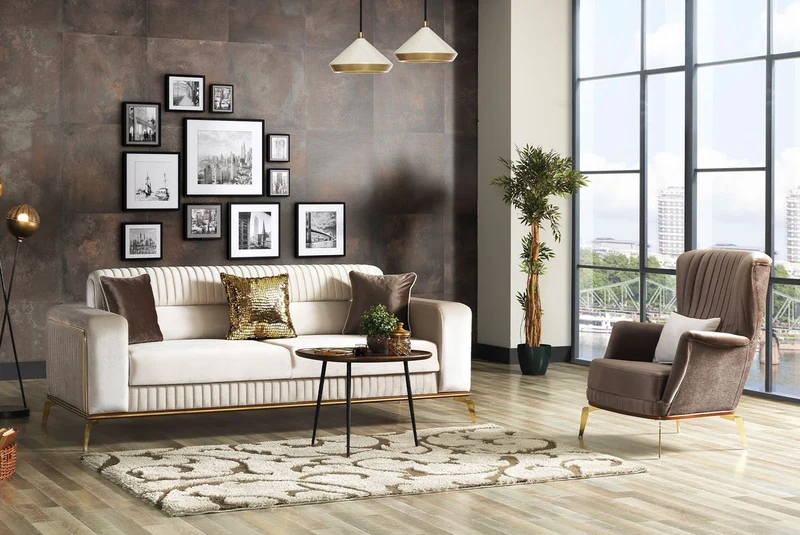 Casa Padrino Luxus Sessel Braun / Gold 70 x 75 x H. 80 cm - Wohnzimmer Sessel - Hotel Sessel - Wohnzimmer Möbel - Hotel Möbel - Luxus Möbel - Luxus Einrichtung