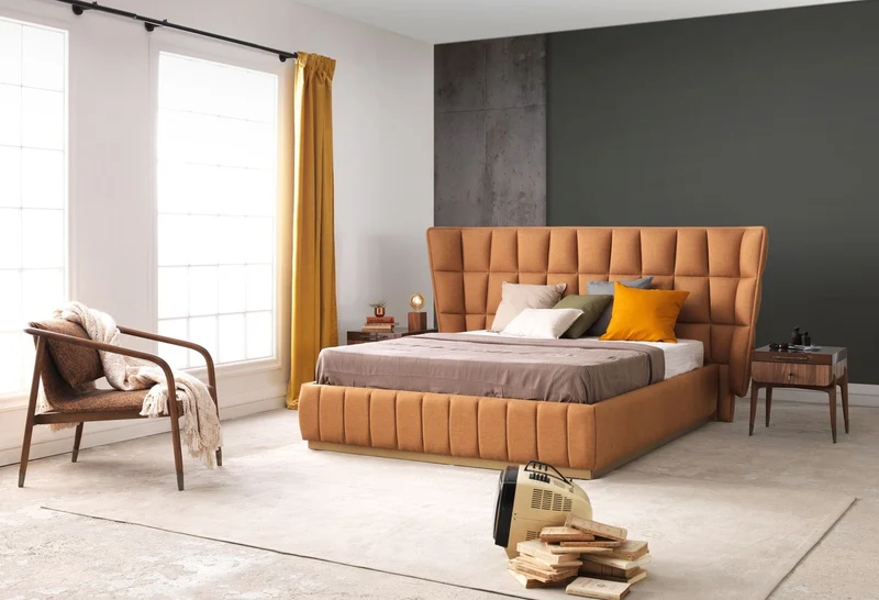 Casa Padrino Luxus Doppelbett Hellbraun / Beige 247 x 214 x H. 126 cm - Massivholz Bett - Schlafzimmer Möbel - Hotel Möbel - Luxus Möbel - Luxus Einrichtung