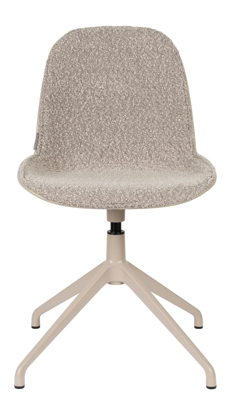 Esszimmerstuhl Albert Kuip 2er-Set, Taupe mit Aluminium-Gestell