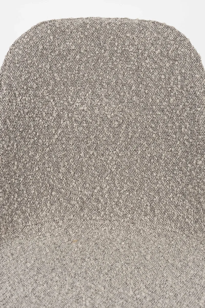 Esszimmerstuhl Albert Kuip 2er-Set, Taupe mit Aluminium-Gestell