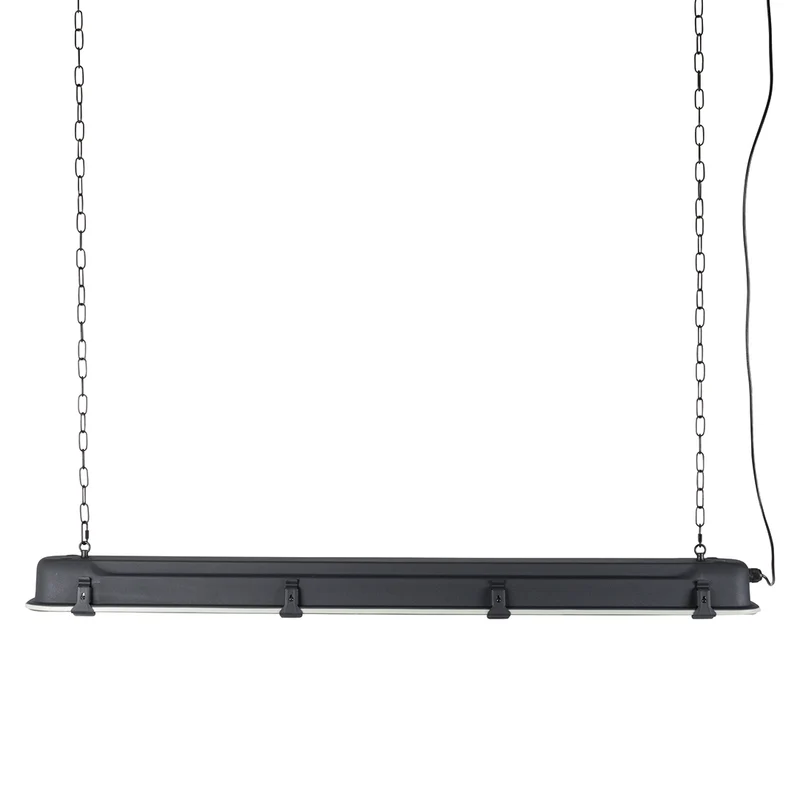 Pendelleuchte G.T.A. XL Schwarz mit Metallgestell im Industrial-Stil