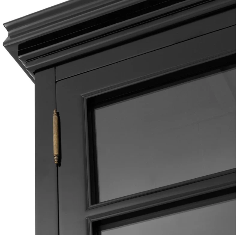 Casa Padrino Luxus Wohnzimmerschrank Schwarz 90 x 38 x H. 230 cm - Limited Edition