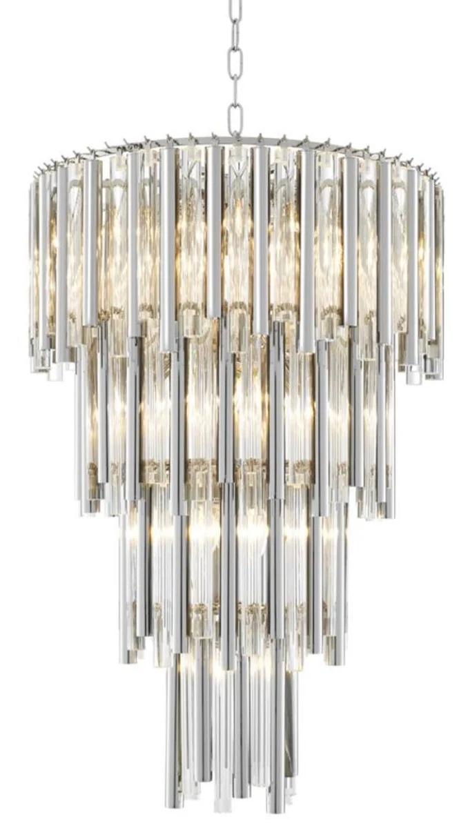 Casa Padrino Luxus Kronleuchter Silber Durchmesser 57 x H. 88 cm - Hotel Möbel