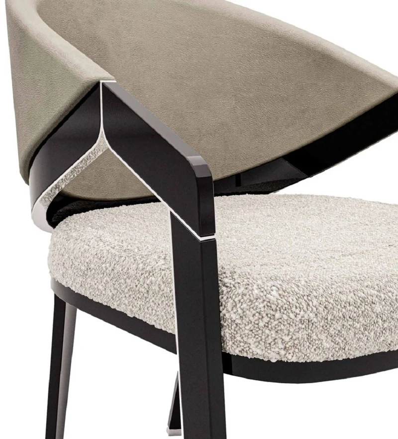 Casa Padrino Luxus Designer Esszimmer Stuhl 8er Set Grau / Braun - Luxus Möbel - Designer Möbel - Esszimmer Möbel - Restaurant Möbel - Hotel Möbel - Luxus Qualität