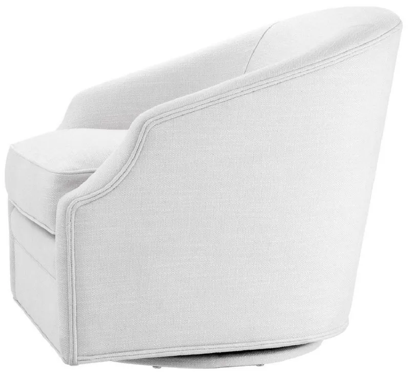 Casa Padrino Luxus Drehsessel Weiß 72 x 82 x H. 74 cm - Wohnzimmer Sessel - Luxus Möbel