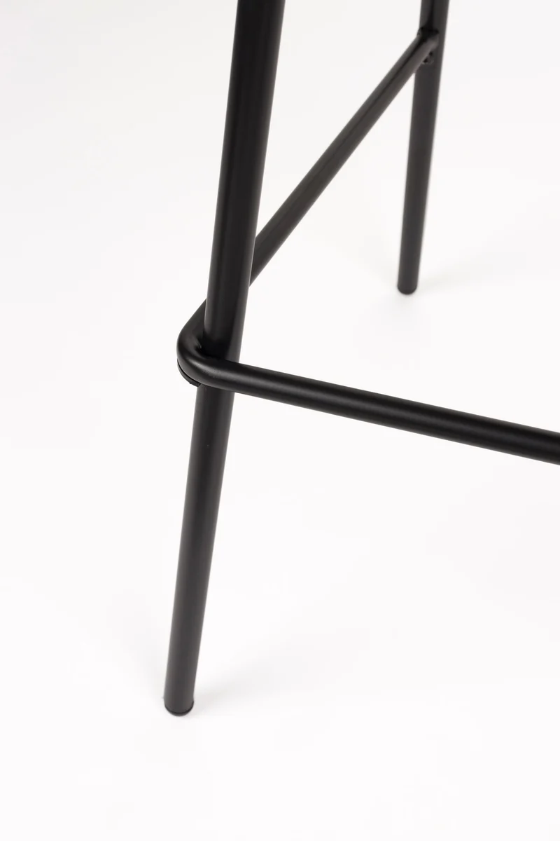 Barhocker Joa im 2er-Set, Beige mit Metallgestell für Küche & Bar