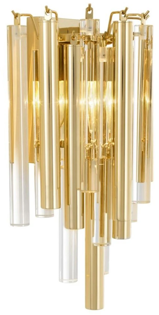 Casa Padrino Luxus Wandleuchte / Wandlampe Gold 23 x 14,5 x H. 42 cm - Hotel Restaurant Kollektion