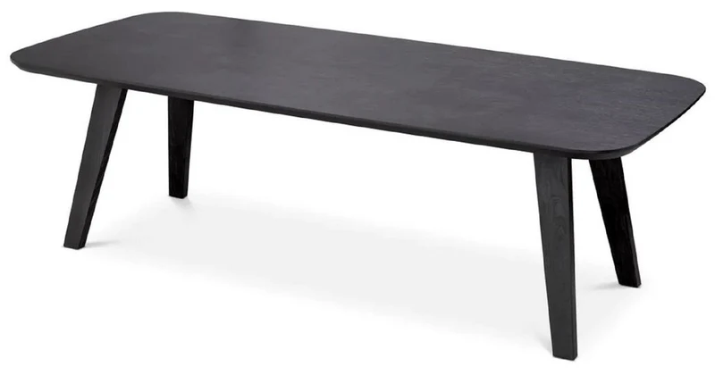 Casa Padrino Luxus Esstisch Schwarzgrau 245 x 109,5 x H. 77 cm - Rechteckiger Massivholz Küchentisch - Esszimmer Möbel - Küchen Möbel - Luxus Möbel - Luxus Einrichtung