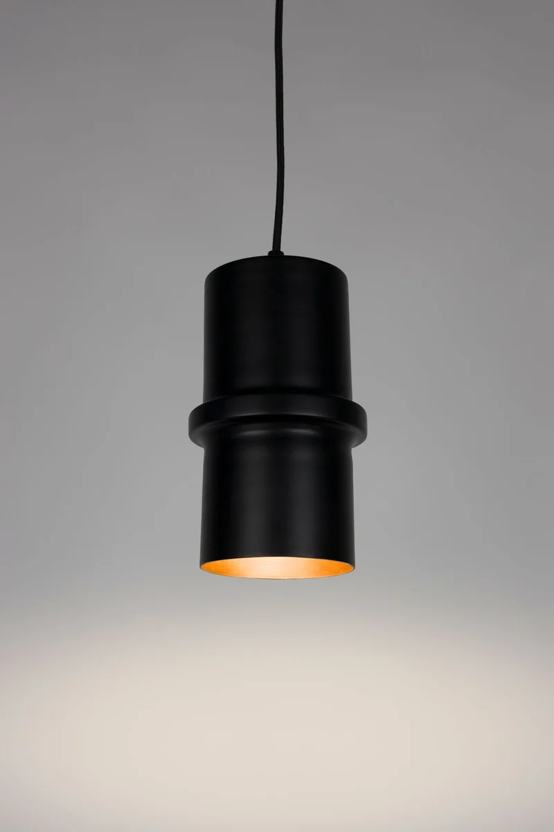 Pendelleuchte Duct S Schwarz mit E14-Fassung aus Eisen für Esszimmer