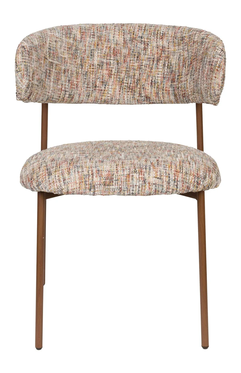 Esszimmerstuhl Claes im 2er-Set, Multicolour mit Metallgestell