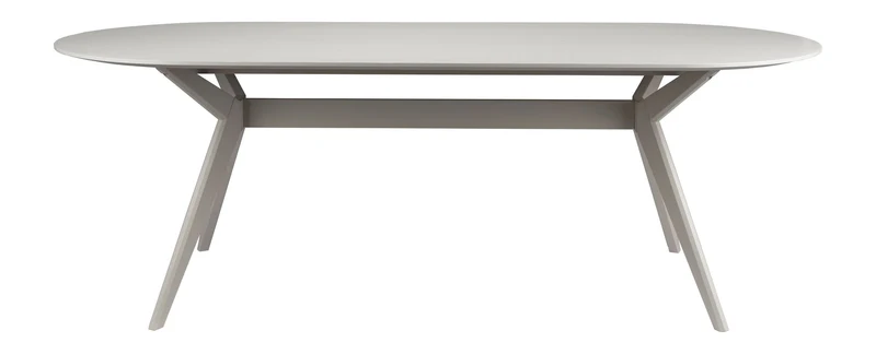 Esstisch Zeme Capsule Oval mit Eschenfurnier, 220x95 cm in Beige