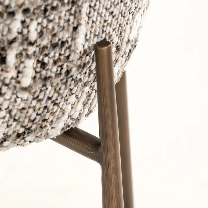 Barhocker Odarby in Braun – Richmond Design mit Polyester-Bezug