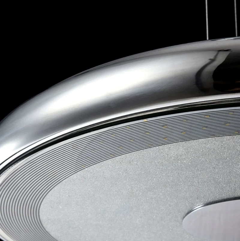Casa Padrino Luxus Hängeleuchte Silber - Designer LED Lampe