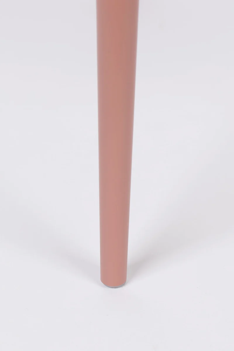 Esszimmerstuhl Pip im 2er-Set, Pink mit Kunststoffsitz & Metallbeinen