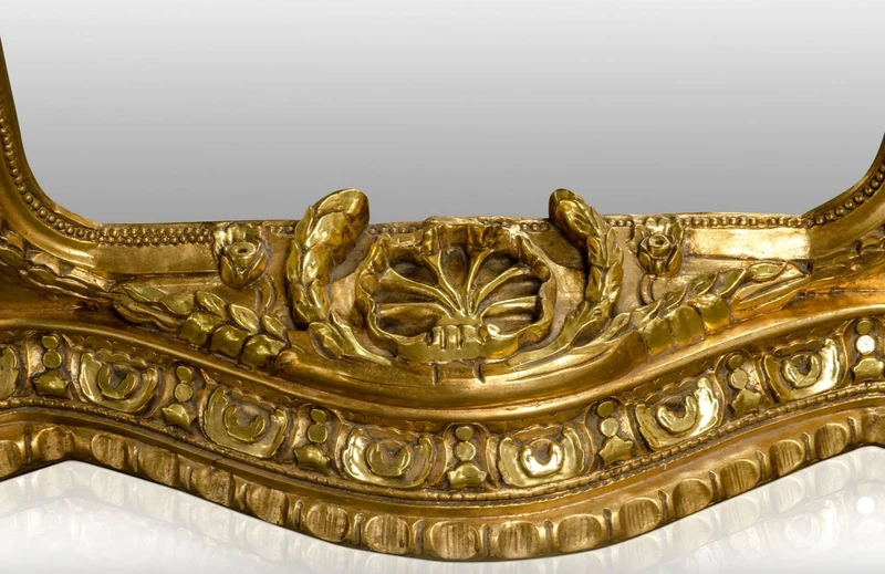 Casa Padrino Barock Standspiegel Gold 134 x H. 257 cm - Edel & Prunkvoll