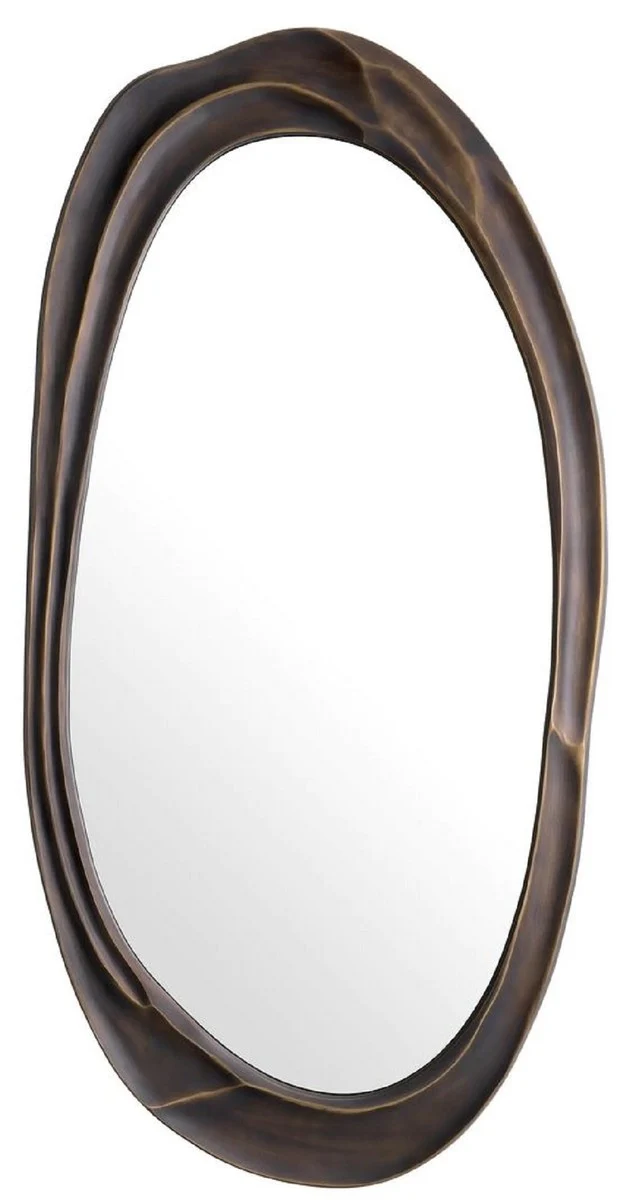 Casa Padrino Luxus Wandspiegel Bronze 71,5 x 4 x H. 144 cm - Aluminium Wohnzimmer Spiegel - Schlafzimmer Spiegel - Garderoben Spiegel - Luxus Möbel - Luxus Interior